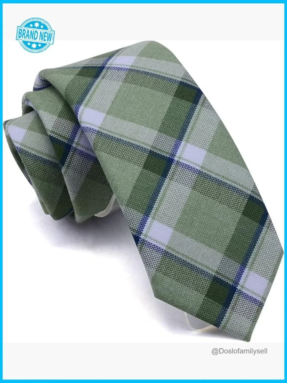 Skinny Tartan Plaid Striped Tie Classic Elegant Formal Business Casual Wear